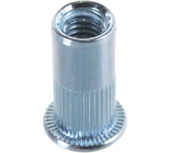 Изображение товара Заклепка-гайка ЦКИ Глобал М6x16, плоская, рифленая, удлиненная, A2, REX, под пакет 3.1-4.5 мм, 50 шт. 40700