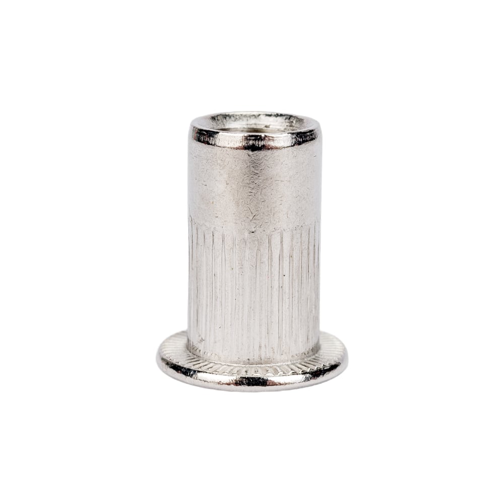 Изображение товара Заклепка-гайка ЦКИ Глобал М8х18.5, плоск., рифл., удл., A2, REX, E: 3.0-5.5 мм, уп. 50 шт. 64546