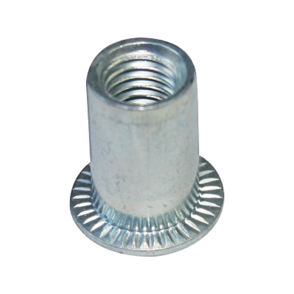 Изображение товара Заклепка-гайка Глобал М4 резьбовая (0.5-2.5 мм) плоскостная 250 шт Изображение товара Заклепка-гайка Глобал М4 резьбовая (0.5-2.5 мм) плоскостная 250 шт