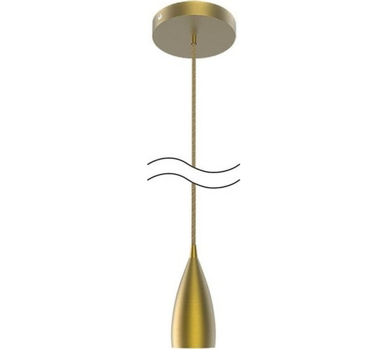 Изображение товара Подвесной светильник Gauss бронзовый E27, 1 м PL032