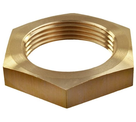 Изображение товара Гайка трубная ЦКИ Глобал DIN 431, 1 1/2", низкая, латунь, sw60, 1 шт. 83803
