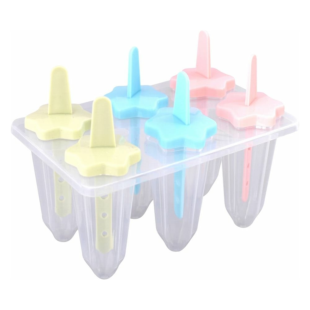 Изображение товара Формы для мороженого МУЛЬТИДОМ Звездопад YM80-370 6 отделений, фигурные