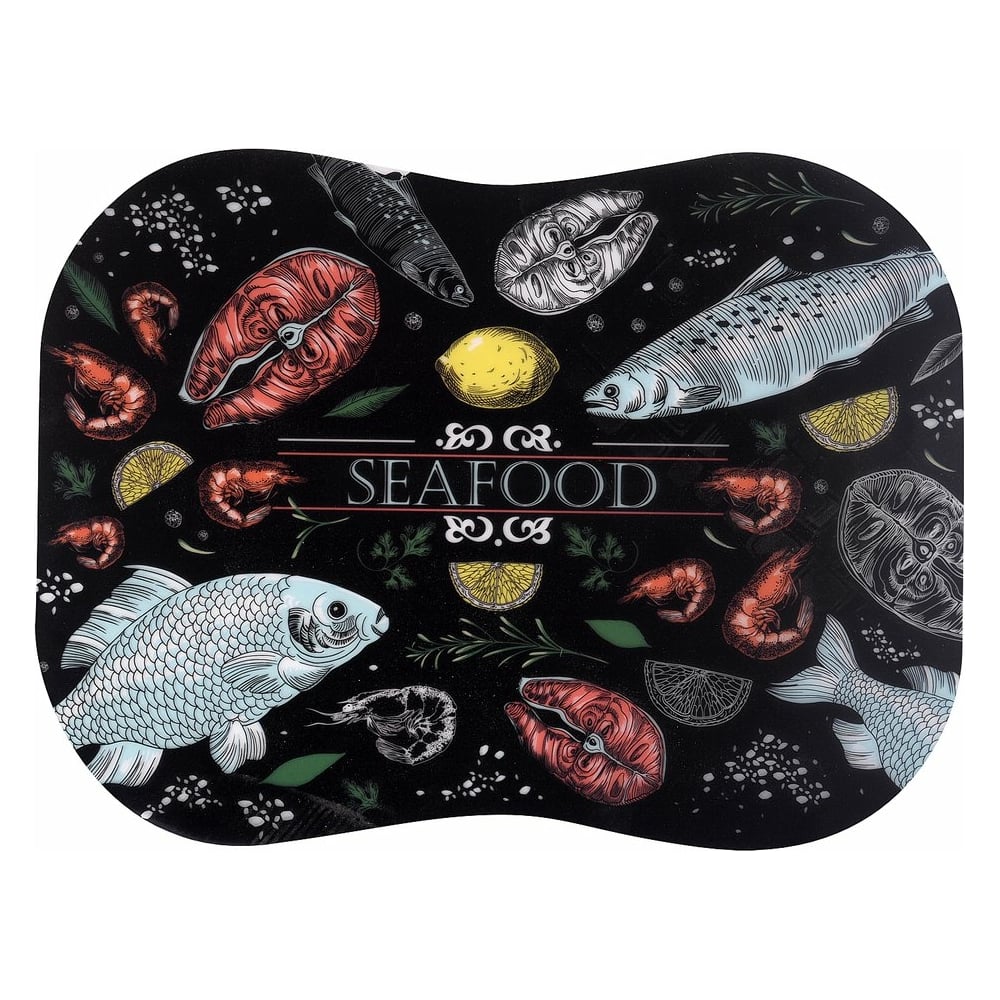 Изображение товара Разделочная доска МУЛЬТИДОМ Рыбное ассорти 40х30 см NEW МТ80-442