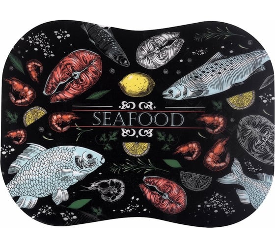 Изображение товара Разделочная доска МУЛЬТИДОМ Рыбное ассорти размер 40х30 см NEW МТ80-442