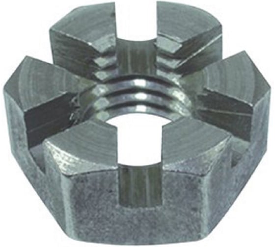 Изображение товара Корончатая гайка ЦКИ Глобал DIN 937, М14х1.5, низкая, 17H, Б/П, SW22, уп. 25 шт. 64030
