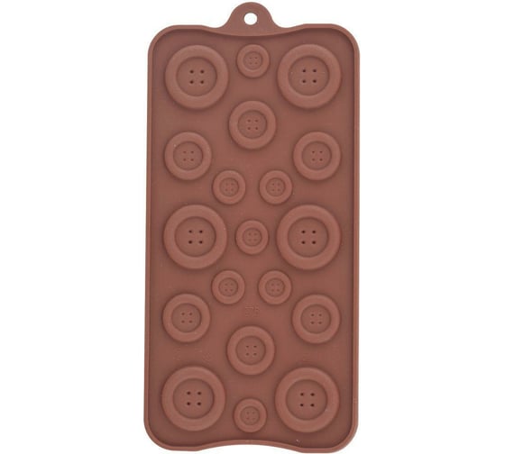Изображение товара Силиконовая форма для шоколадных конфет МУЛЬТИДОМ Пуговицы VL80-336