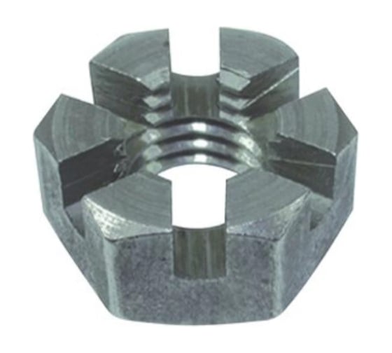 Изображение товара Корончатая гайка ЦКИ Глобал DIN 937, м16, низкая, 17h, цинк, sw24, 2 шт. 51083