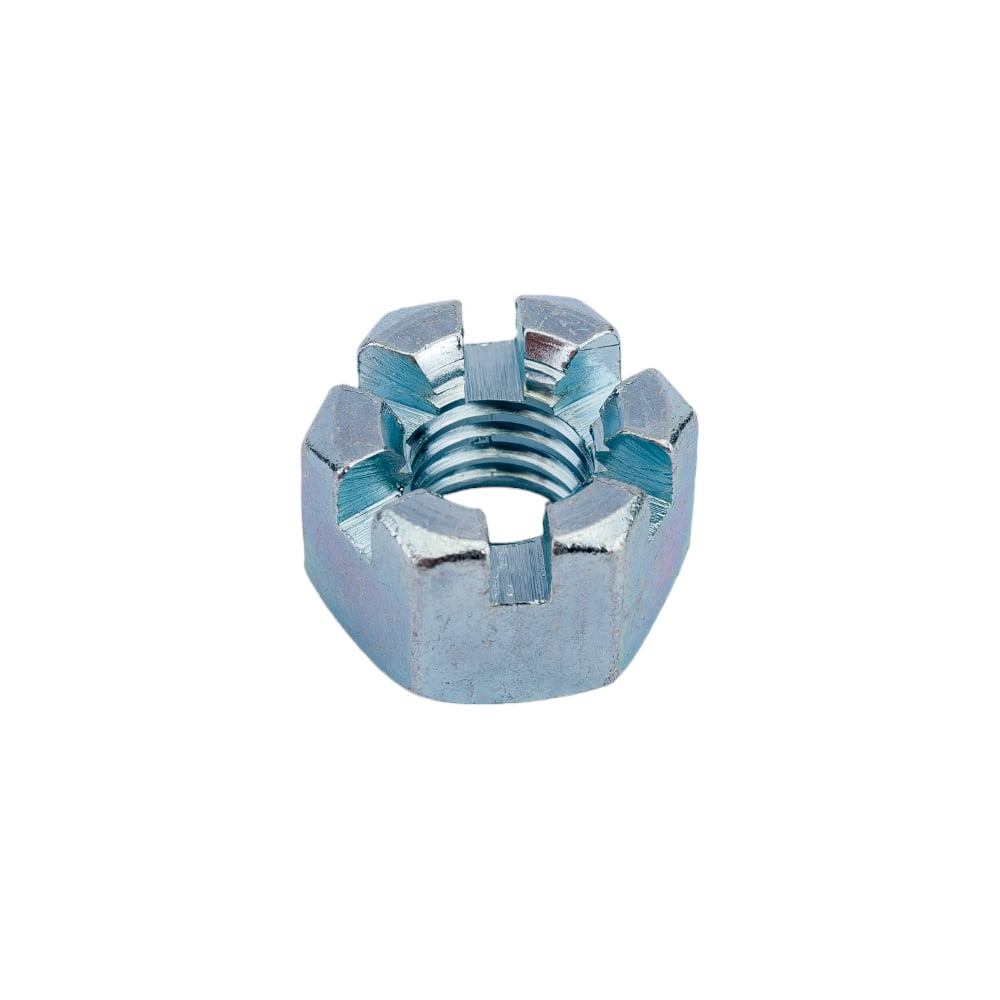 Изображение товара Корончатая гайка ЦКИ Глобал DIN 935 М10, прорезная, 8, Ц, SW 17, уп. 50 шт. 64021 Изображение товара Корончатая гайка ЦКИ Глобал DIN 935 М10, прорезная, 8, Ц, SW 17, уп. 50 шт. 64021