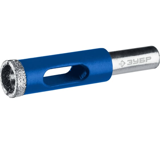 Изображение товара Алмазное трубчатое сверло по керамике и стеклу ЗУБР Профессионал Р60, трехгранный хвостовик, 3 мм, для дрели 29850-03