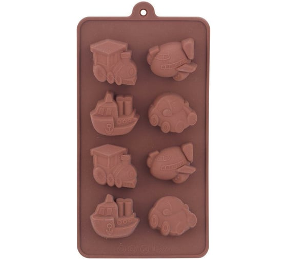 Изображение товара Силиконовая форма для шоколадных конфет МУЛЬТИДОМ Транспорт VL80-328