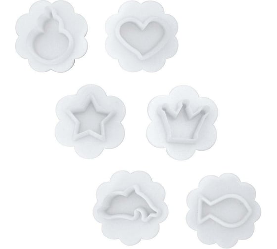 Изображение товара Набор формочек для печенья МУЛЬТИДОМ двухсторонние Фигурки 6 шт VL80-366