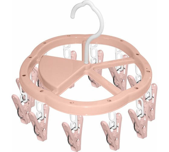 Изображение товара Вешалка МУЛЬТИДОМ с 12 прищепками цветок диаметр 23 см 3 цвета FL75-38