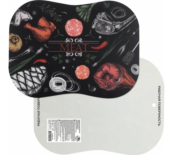 Изображение товара Разделочная доска МУЛЬТИДОМ Мясное меню размер 40х30 см NEW МТ80-441