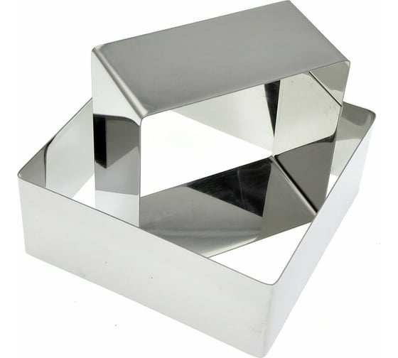 Изображение товара Набор кулинарных форм МУЛЬТИДОМ Квадрат 8х8х4+10х10х4 см AN8-6