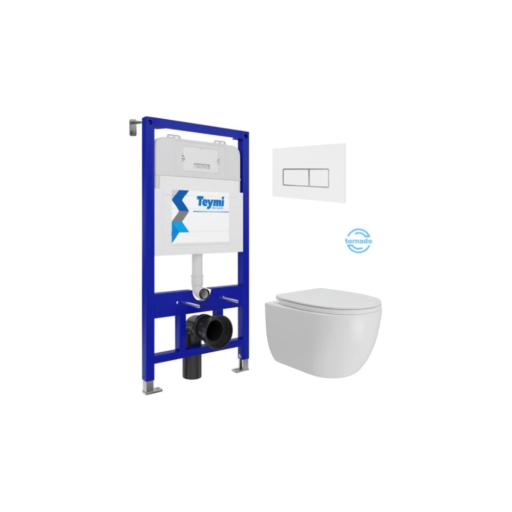 Изображение товара Унитаз Lori Vortex 5 в 1 с инсталляцией и сиденьем белый