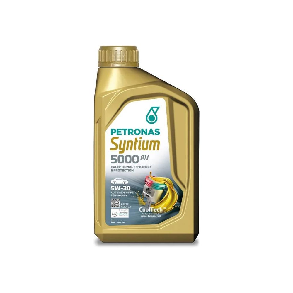 Изображение товара Моторное масло PETRONAS /70723E18EU SYNTIUM 5000 AV синт. 5W30 ,1л/20, ACEA C3, VW 504.00-507.00, MB Approval 229.51, BMW Longlife-04, Porsche C30. 70950E18EU