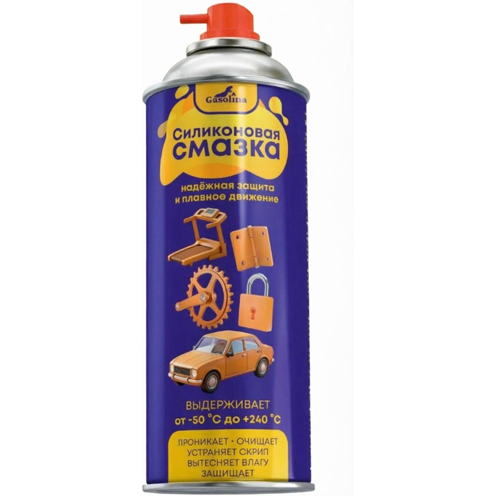Изображение товара Смазка универсальная силиконовая GASOLINA 520 мл, набор 12 штук ГЗ-20/0-520-Т12
