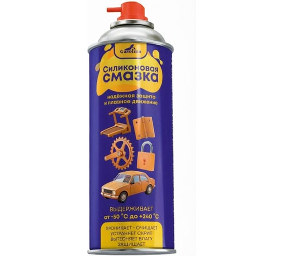 Изображение товара Смазка универсальная силиконовая GASOLINA 520 мл, набор 8 штук ГЗ-20/0-520-Т08