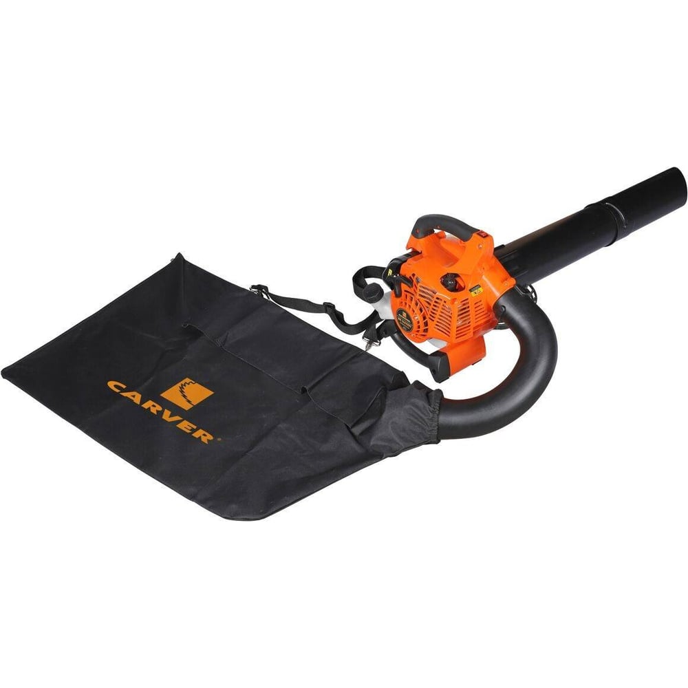 Изображение товара Воздуходувка-пылесос бензиновая CARVER GB26/620V(0,8кВт/1,1лс,25,4 куб.см,620 куб.м/час,мусоросб.45л) 01.024.00035
