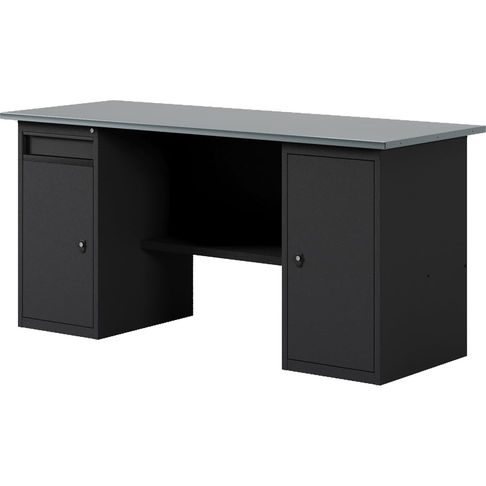 Изображение товара Верстак GREENBERG VERSTAK_BLACK_WT_1600 МДФ 25 мм/оцинкованная сталь