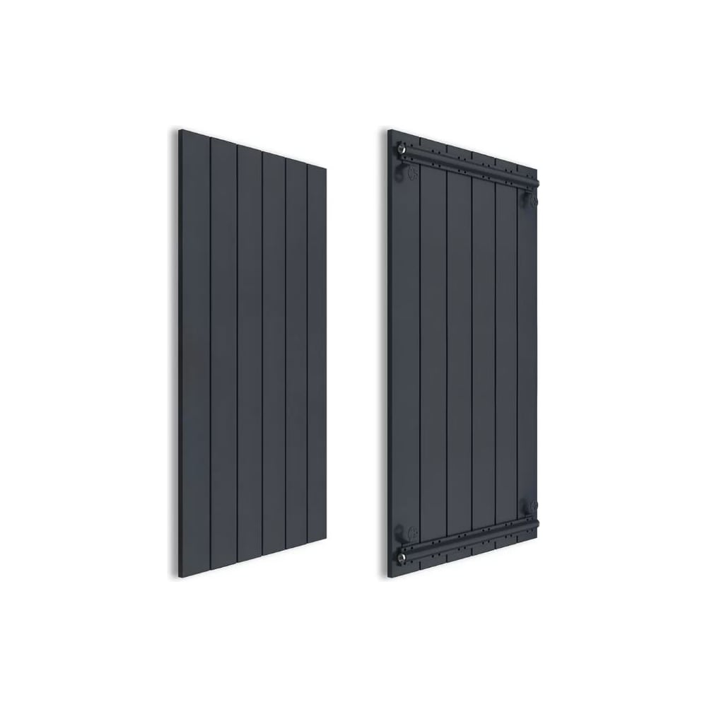 Изображение товара Радиатор отопления алюминиевый вертикальный MIVARMO 6 секции, 2000 мм, графитовый серый, Multiflex правое MA6-2000-7024-MR