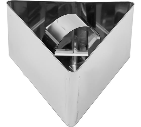 Изображение товара Форма для салата EUROHOUSE Треугольник с прессом, 8х4 см, нержавеющая сталь 8612