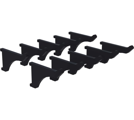 Изображение товара Крючок пластиковый ООО Металекс КР1 50 мм, черный, 10 шт 301008