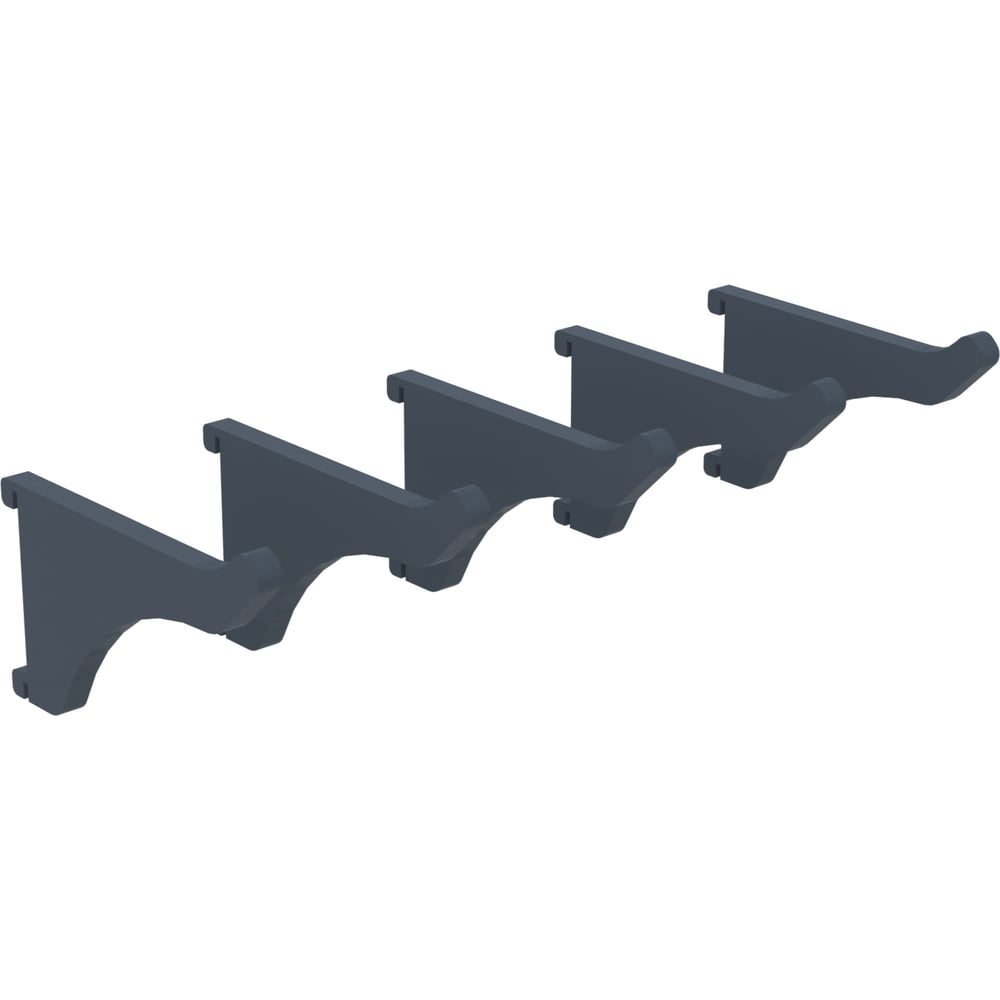 Изображение товара Крючок пластиковый ООО Металекс КР1 50 мм, серый, 5 шт 301003