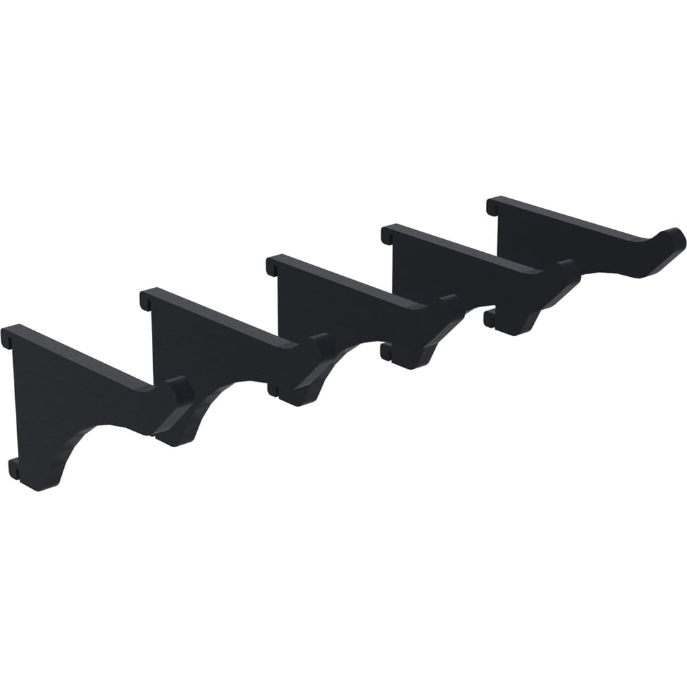 Изображение товара Крючок пластиковый ООО Металекс КР1 50 мм, черный, 5 шт 301004