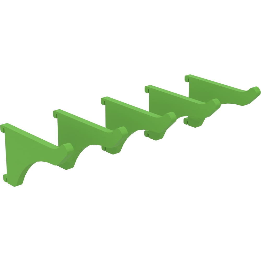 Изображение товара Крючок пластиковый ООО Металекс КР1 50 мм, зеленый, 5 шт 301001