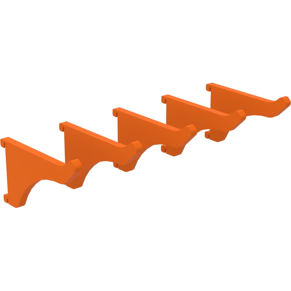 Изображение товара Крючок пластиковый ООО Металекс КР1 50 мм, оранжевый, 5 шт 301002