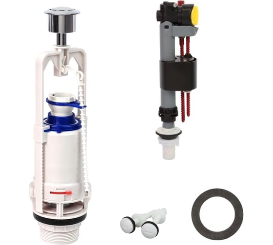 Изображение товара Арматура к смывному бачку WAVE хром кнопка заливной клапан, унив., бок./нижн. подкл.1/2 WArm.02 557749