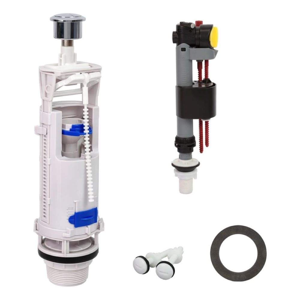 Изображение товара Арматура к смывному бачку WAVE 2-кноп хром кнопка заливной клапан, унив.,бок./нижн.подкл.1/2 WArm.01 557748