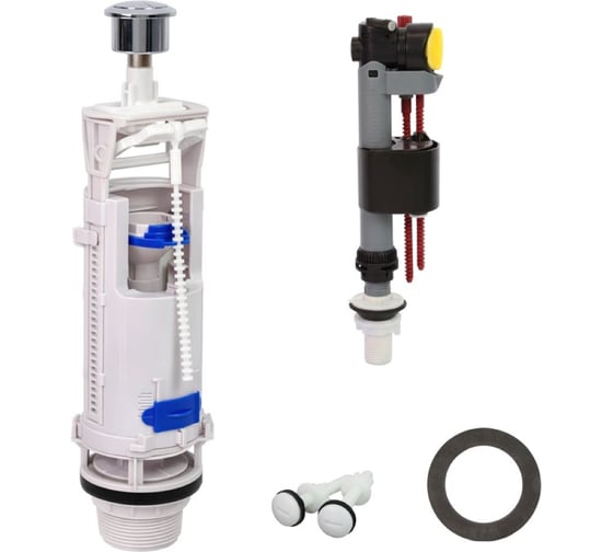 Изображение товара Арматура к смывному бачку WAVE 2-кноп хром кнопка заливной клапан, унив.,бок./нижн.подкл.1/2 WArm.01 557748