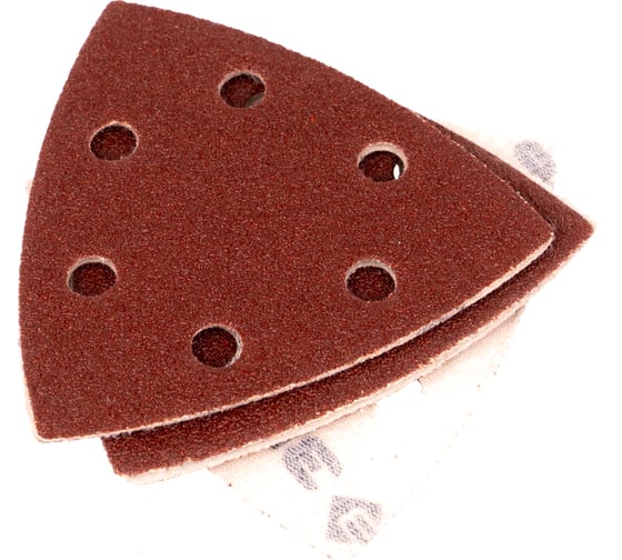 Изображение товара Треугольник шлифовальный универсальный 5 шт. (93х93х93 мм; Р60) "МАСТЕР" Зубр 35583-060