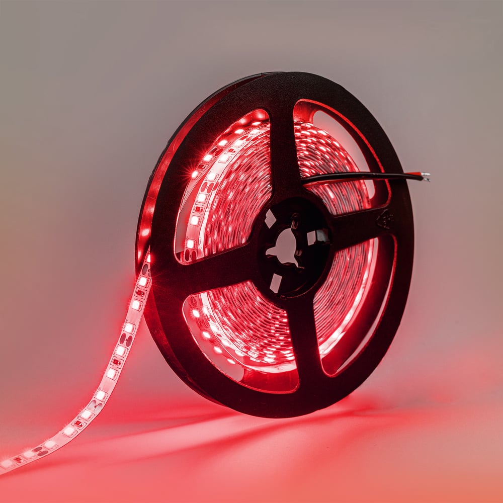 Изображение товара Alvar PREMIUM 12В 2835 красная лента 5 м, IP20, 9.6 Вт, 1440 лм