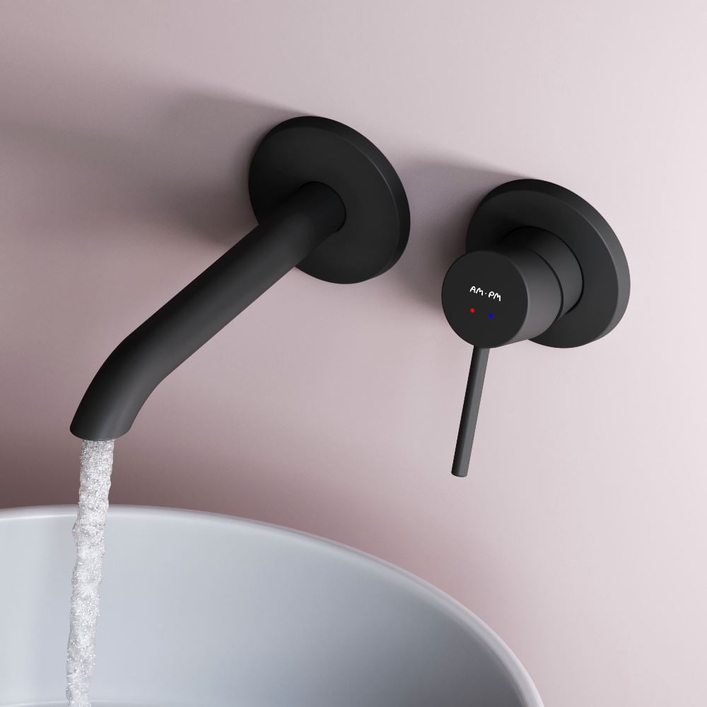 Изображение товара Смеситель для умывальника AM.PM Libre монтируемый в стену, черный F6072622