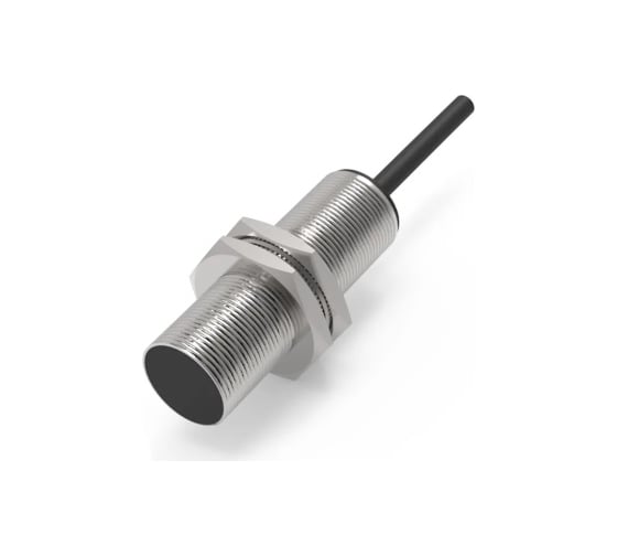 Изображение товара Индуктивный датчик AKUSENSE TAF18-04PV Sn=4 мм, корпус, М18x1 Никел.латунь заподлицо, 18...30DC, 3 PIN, PNP аналоговый, IP67, кабель 2м 07-00044012