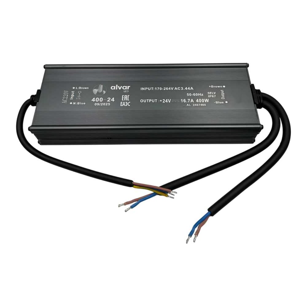 Изображение товара Блок питания Alvar 24В 400Вт IP67, герметичный AL-2467400