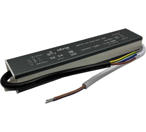 Изображение товара Блок питания Alvar 24В 50Вт IP67, герметичный AL-246750