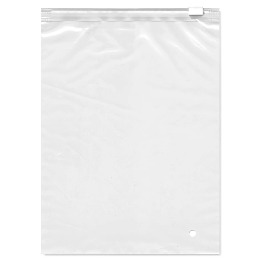 Изображение товара Пакет слайдер MW 100 шт 20х25см, ПВД 60 мкм, Евростандарт, матово-белый, воздухоотвод, первичка ПС-М-ПВД60-20х25