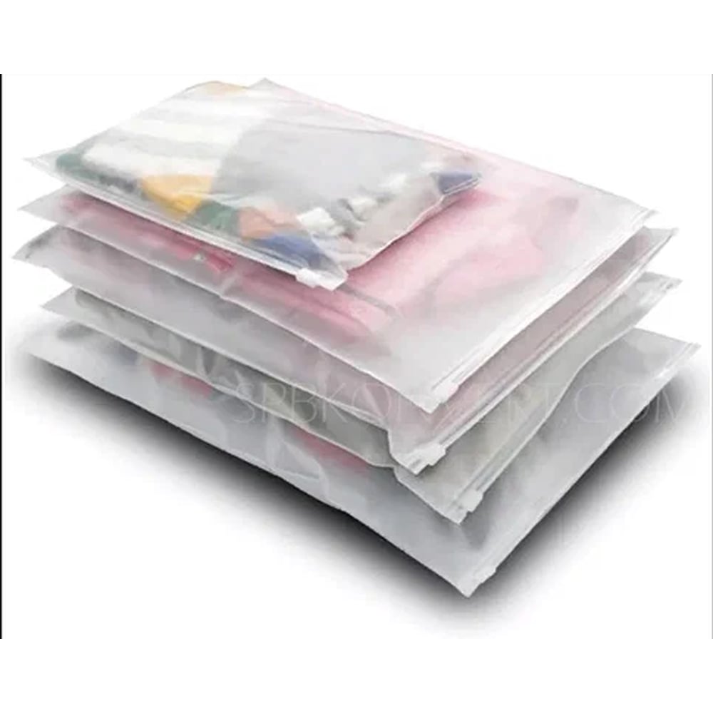 Изображение товара Пакет ПВД50-20х25 белый/прозрачный with zip-lock, 100 шт