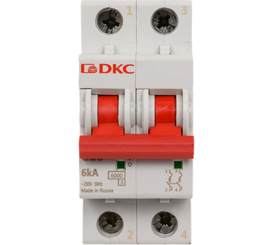 Изображение товара Автоматический модульный выключатель DKC YON MD63 2P 16А C 6kA MD63-2C16-6
