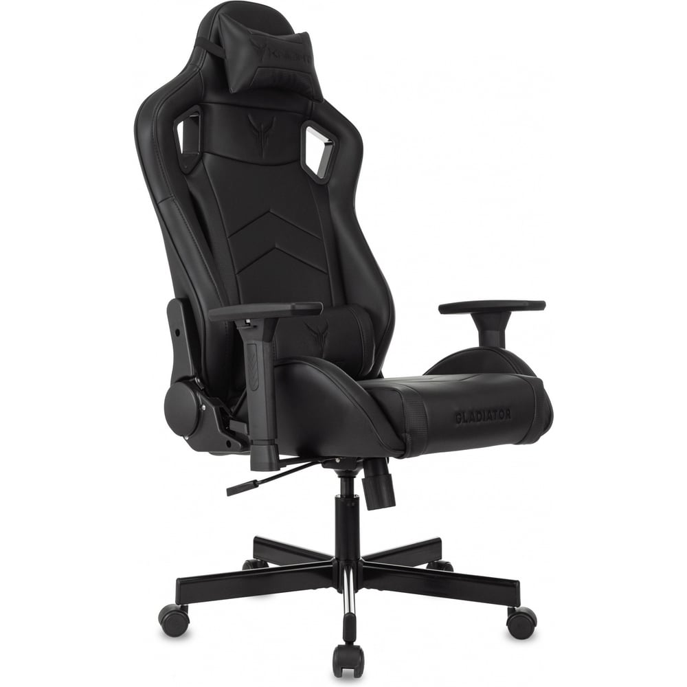Изображение товара Кресло игровое Бюрократ Knight Gladiator черный экокожа, с подголовником, крестовина металл, 1983746