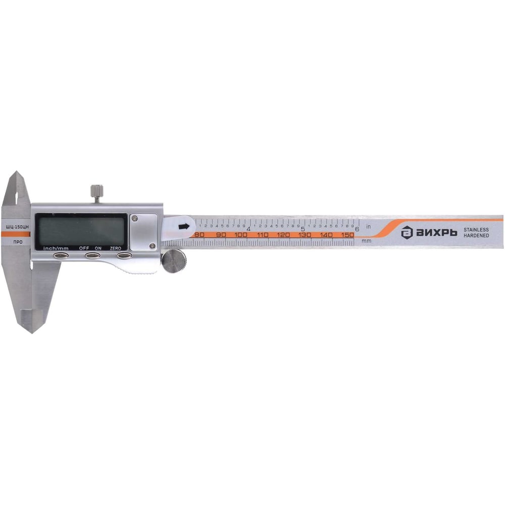 Изображение товара Штангенциркуль электронный Вихрь ШЦ-150ЦН ПРО с глубиномером 73/11/2/3