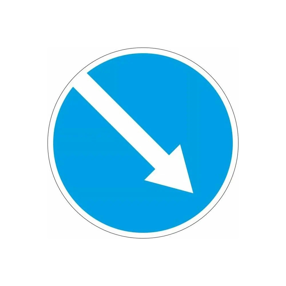 Изображение товара Дорожный знак Конвера-D 4.2.1 Объезд препятствия справа Изображение товара Дорожный знак Конвера-D 4.2.1 Объезд препятствия справа