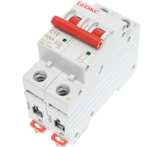 Изображение товара Автоматический модульный выключатель DKC YON MD63 2P 10А C 10kA MD63-2C10-10