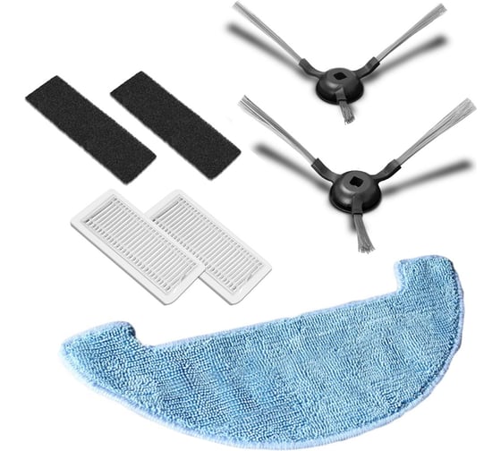 Изображение товара Набор аксессуаров для пылесосов (2HEPA, 2губч.фильтр, 2 боковые щетки, 1микрофибра) Centek CT-2740-A