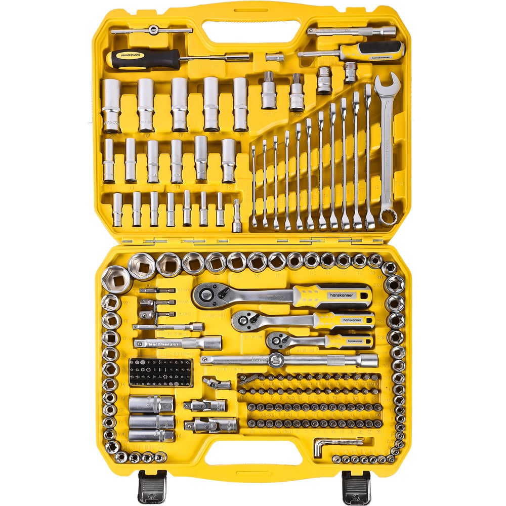 Изображение товара Набор инструментов Hanskonner HK1045-20-S216 с головками 32 мм, торцевые, 216 предметов
