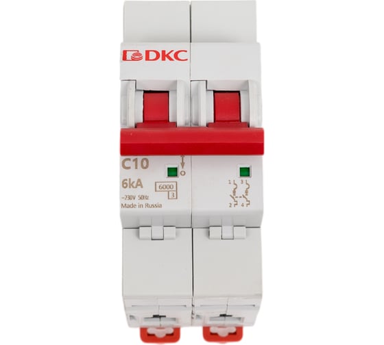 Изображение товара Автоматический модульный выключатель DKC YON MD63 2P 10А C 6kA MD63-2C10-6